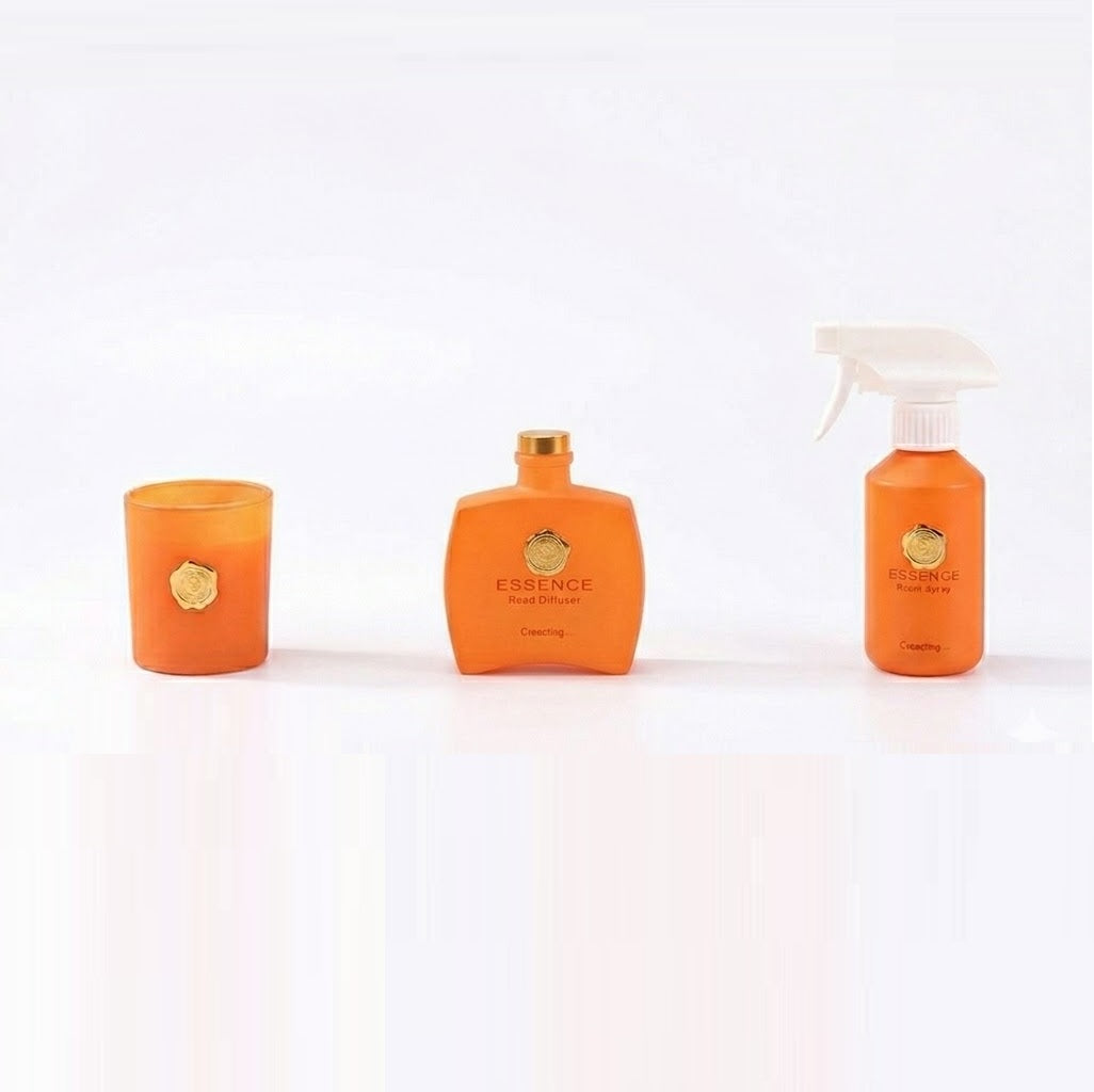 MBA Home Essence Wild Hibiscus duftsæt med duftlys, duftpinde og room spray