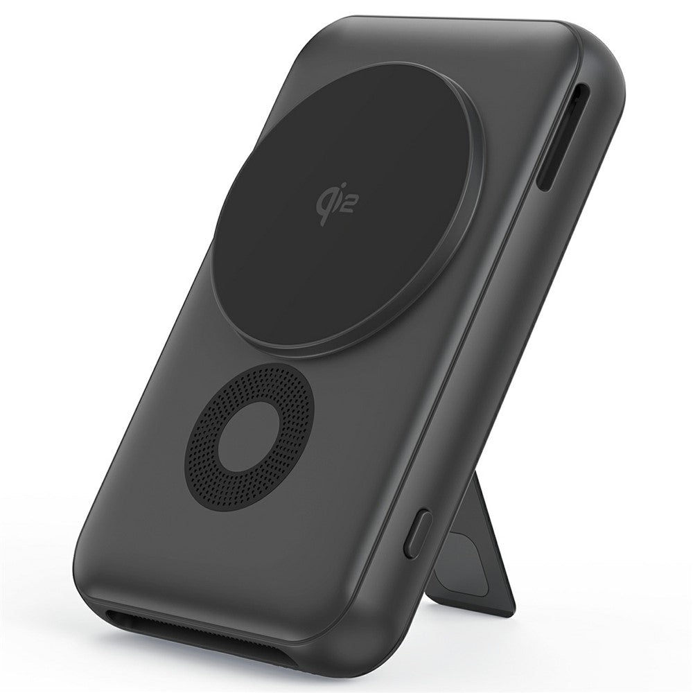 MC02 magnetisk powerbank 10.000 mAh med 15W trådløs opladning og stander