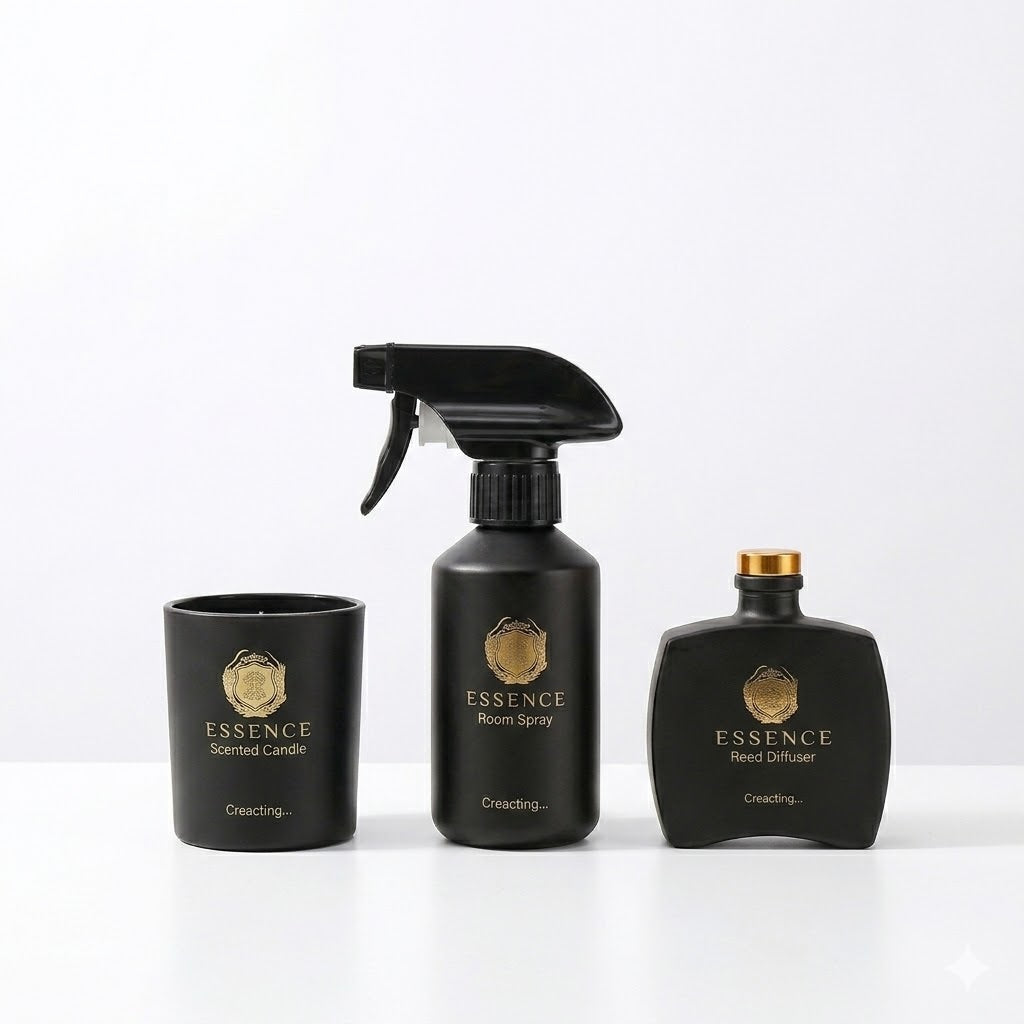 MBA Home Essence Precious Amber duftsæt med duftlys, duftpinde og room spray